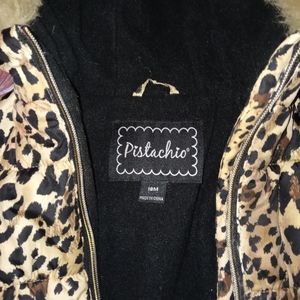 Toddler cheetah print winter coat